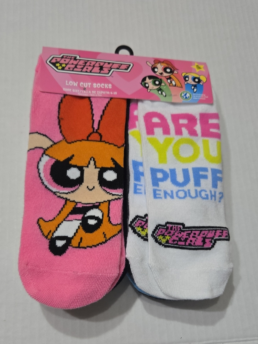 The Powerpuff Girls Pink & White Low Cut Socks  Womens 10-Pack NWT FASHION
